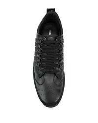 Chaussures de sport en cuir noires DSQUARED2