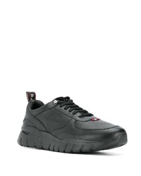 Chaussures de sport en cuir noires Bally