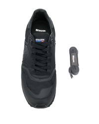 Chaussures de sport en cuir noires Blauer