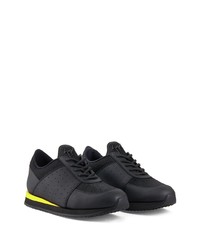 Chaussures de sport en cuir noires Giuseppe Zanotti