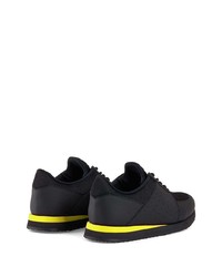 Chaussures de sport en cuir noires Giuseppe Zanotti