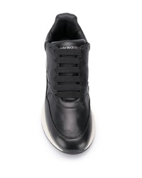 Chaussures de sport en cuir noires Alexander McQueen