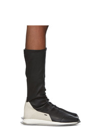 Chaussures de sport en cuir noires Rick Owens