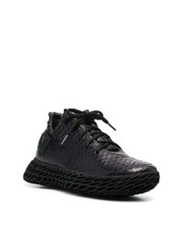 Chaussures de sport en cuir noires Philipp Plein