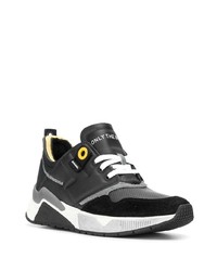 Chaussures de sport en cuir noires Diesel