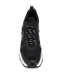 Chaussures de sport en cuir noires Philipp Plein