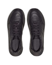Chaussures de sport en cuir noires Bottega Veneta