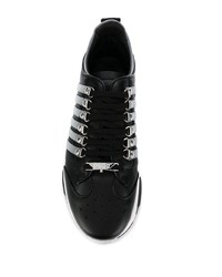 Chaussures de sport en cuir noires DSQUARED2