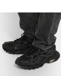 Chaussures de sport en cuir noires Balenciaga