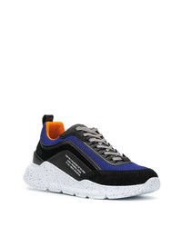 Chaussures de sport en cuir noires MSGM