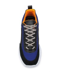 Chaussures de sport en cuir noires MSGM