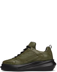 Chaussures de sport en cuir olive 1017 Alyx 9Sm