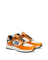 Chaussures de sport en cuir orange Giuseppe Zanotti
