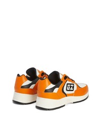 Chaussures de sport en cuir orange Giuseppe Zanotti