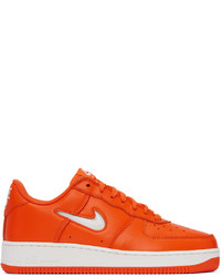 Chaussures de sport en cuir orange Nike