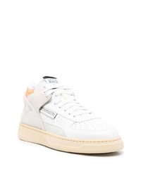 Chaussures de sport en cuir ornées blanches RUN OF