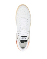 Chaussures de sport en cuir ornées blanches RUN OF