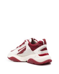 Chaussures de sport en cuir rouges Amiri