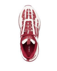 Chaussures de sport en cuir rouges Amiri