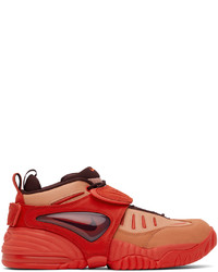 Chaussures de sport en cuir rouges Nike