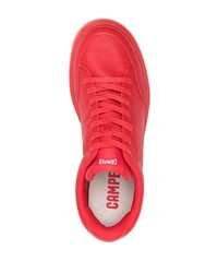 Chaussures de sport en cuir rouges Camper