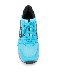 Chaussures de sport en cuir turquoise Asics