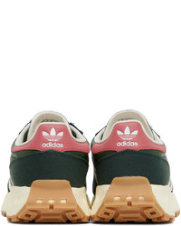 Chaussures de sport en cuir vert foncé adidas Originals