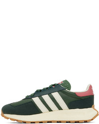 Chaussures de sport en cuir vert foncé adidas Originals