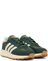 Chaussures de sport en cuir vert foncé adidas Originals