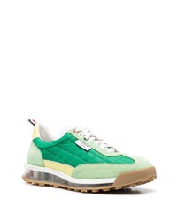 Chaussures de sport en cuir vert menthe Thom Browne