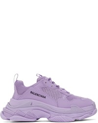 Chaussures de sport en cuir violet clair
