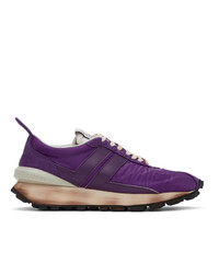 Chaussures de sport en cuir violettes