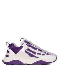 Chaussures de sport en cuir violettes Amiri