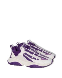 Chaussures de sport en cuir violettes Amiri