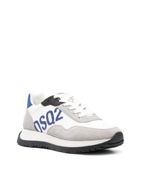 Chaussures de sport en daim blanches DSQUARED2