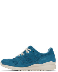 Chaussures de sport en daim bleu canard Asics