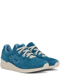 Chaussures de sport en daim bleu canard Asics