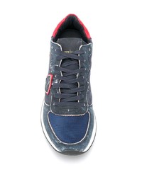 Chaussures de sport en daim bleu marine Philippe Model