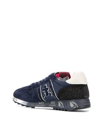 Chaussures de sport en daim bleu marine Premiata