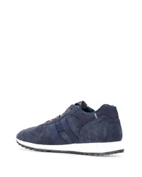 Chaussures de sport en daim bleu marine Hogan