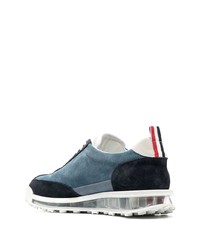 Chaussures de sport en daim bleu marine Thom Browne