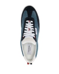 Chaussures de sport en daim bleu marine Thom Browne