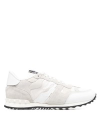 Chaussures de sport en daim camouflage blanches