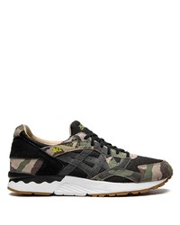 Chaussures de sport en daim camouflage noires