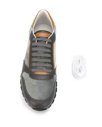 Chaussures de sport en daim gris foncé Brunello Cucinelli