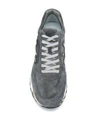 Chaussures de sport en daim gris foncé Premiata