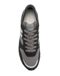 Chaussures de sport en daim gris foncé Hogan