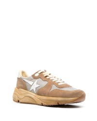 Chaussures de sport en daim marron clair Golden Goose