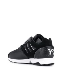 Chaussures de sport en daim noires et blanches Y-3