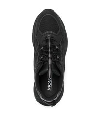 Chaussures de sport en daim noires Moncler